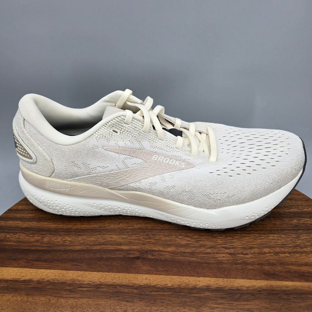 Brooks Ghost 16 Shoes Mens 11.5 D Coconut Forged Iron Cream Athletic Sneakers